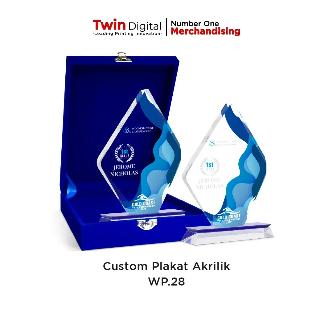 Custom Plakat Daun Akrilik Original Kualitas Premium Twin Dgital