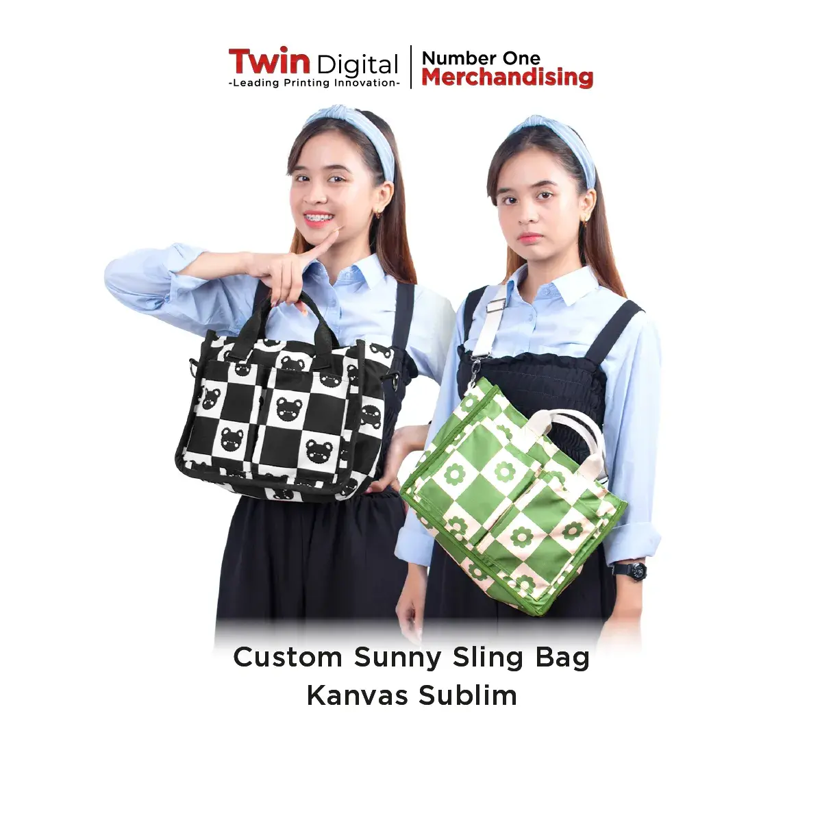 Custom Sunny Sling Bag Kanvas Sublim Twindigital Id