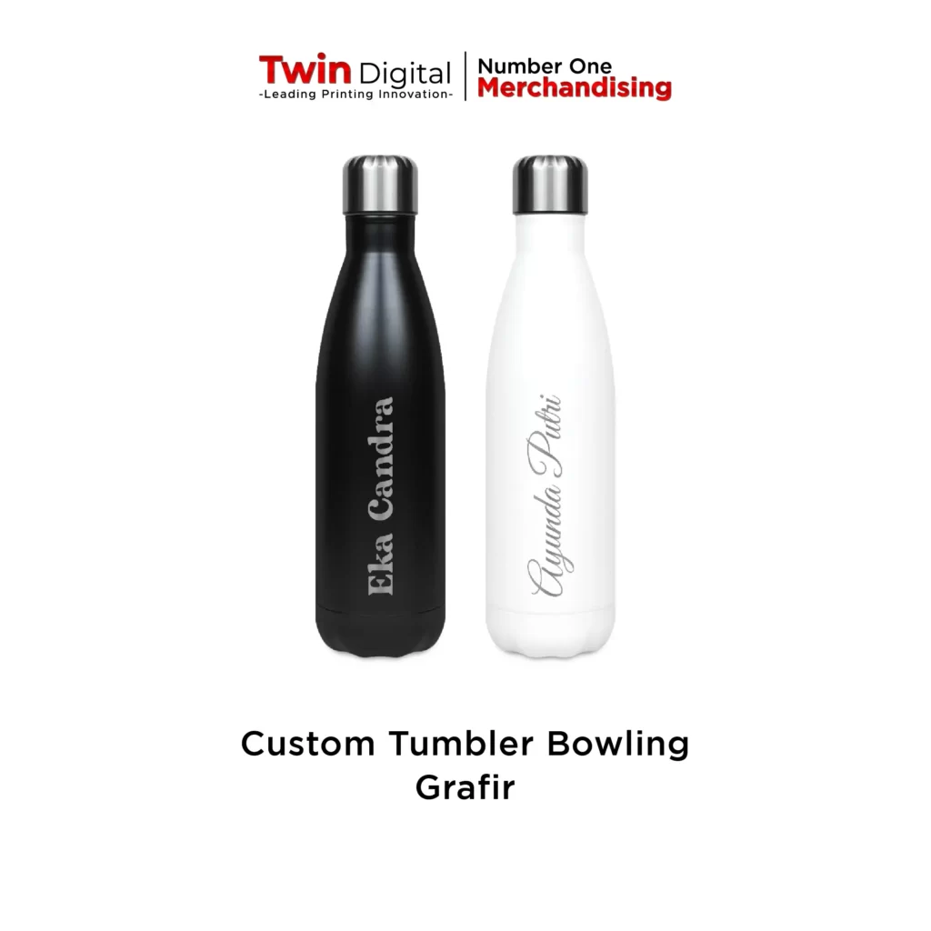 Tumbler Grafir Custom Model Bowling Ukuran 500 Ml - Twin Digital