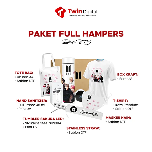 paket hampers kpop twin digital printing