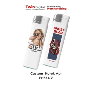 Custom Korek Api Elektrik Desain Print UV Unik - Twin Digital