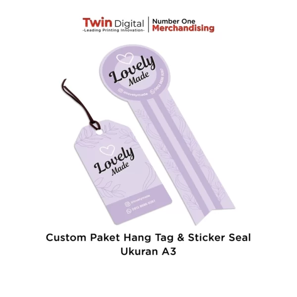 Custom Hang Tag dan Stiker Seal Toples Paket Bundling Terhemat