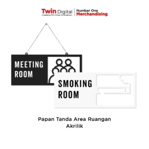 Papan Tanda Sign Area / Smoking Room / Meeting Room Akrilik