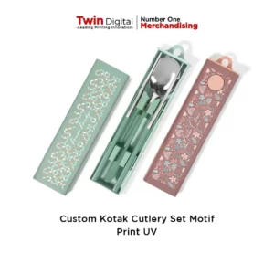 Cutlery Box Set Custom Motif / Alat Makan Estetik - Twin Digital