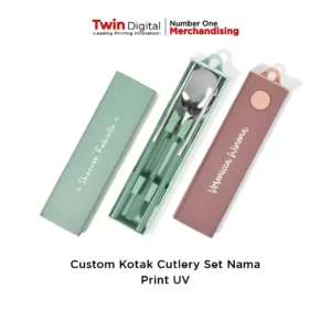 Cutlery Set Kotak Custom Nama - Twin Digital