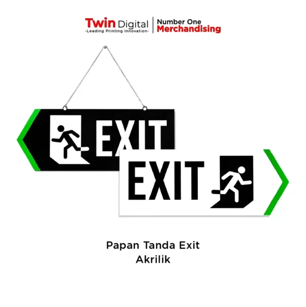 Papan Tanda Exit / Papan Tanda Jalur Evakuasi / Rambu Keluar