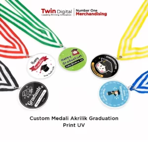 Medali WIsuda Akrilik / Custom Medali Graduation Print UV Terbaik