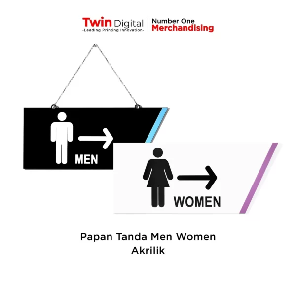 Acrylic Sign Board / Papan Tanda Akrilik / Tanda Toilet Women Man