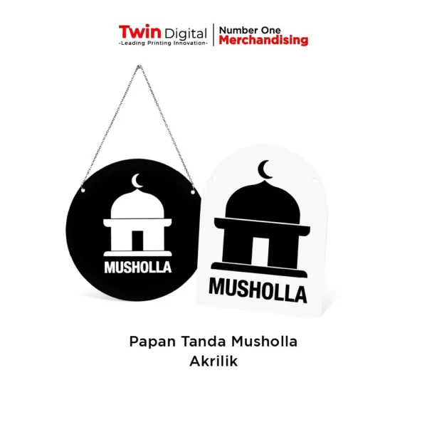 Jual Papan Tanda Mushola / Mushola Sign Akrilik - Twin Digital