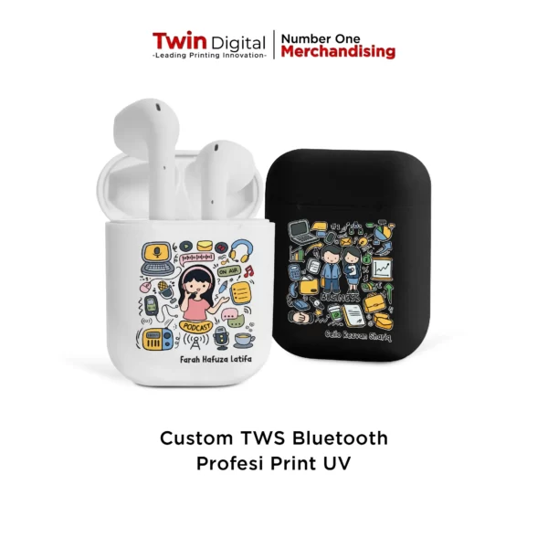 TWS Bluetooth 5.0 Earphone Wireless Custom Cover Case Lucu