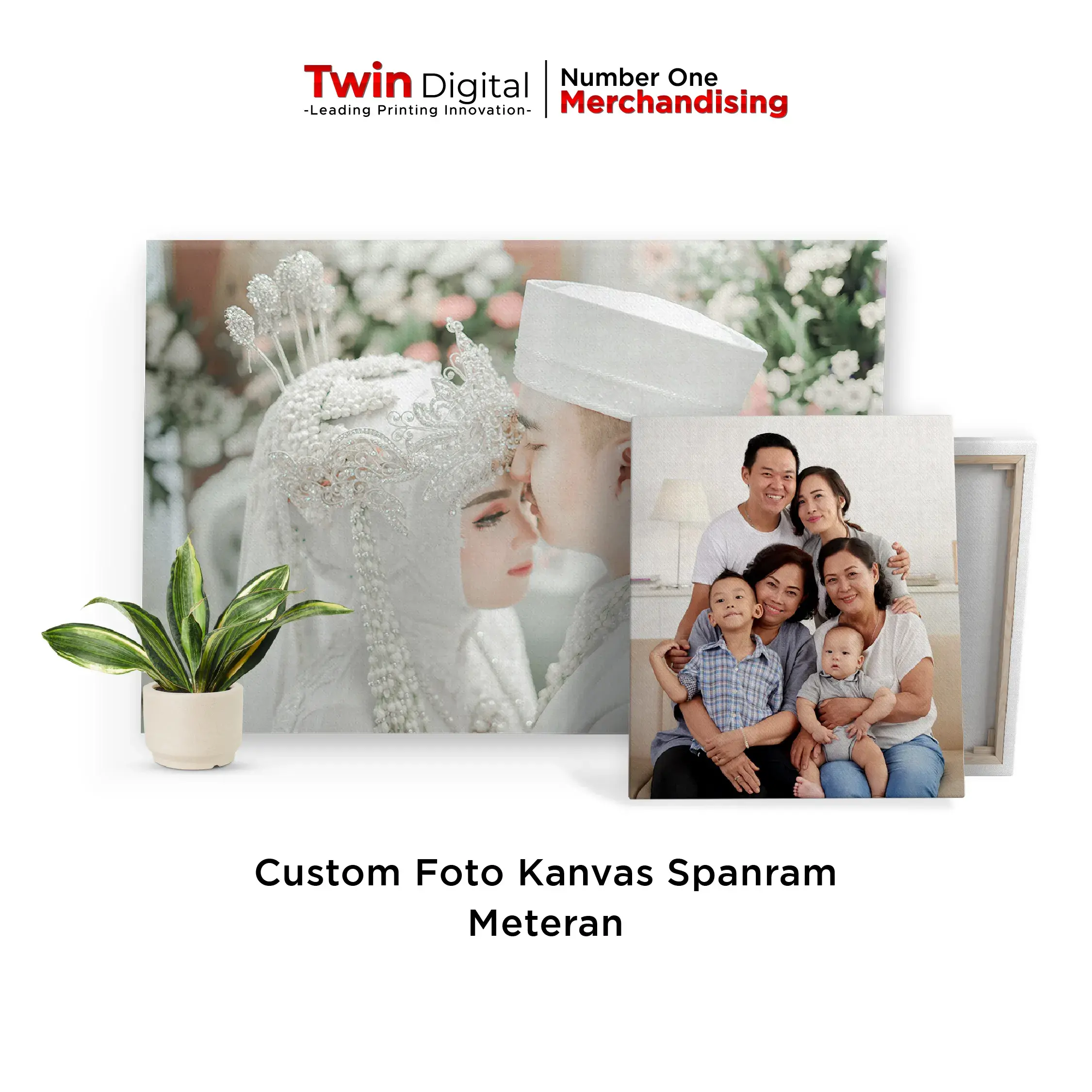 Cetak Foto Kanvas Harga Murah Custom Meteran Twin Digital