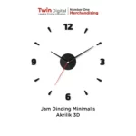 Jam Dinding Custom Murah Material Akrilik Hitam - Twin Digital
