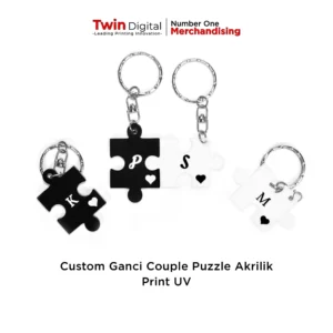 Gantungan Kunci Couple Puzzle Akrilik