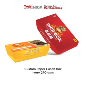 Paper Lunch Box Ivory Custom - Twin Digital