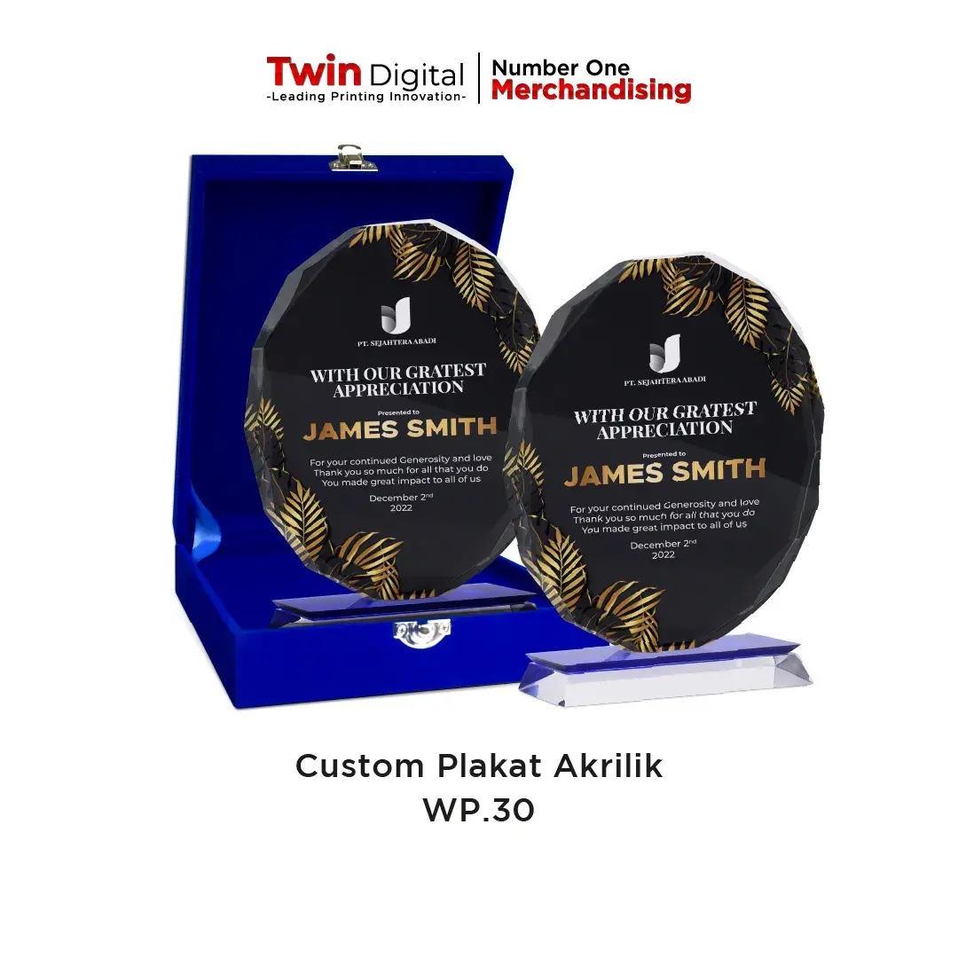 Plakat Bulat / Plakat Akrilik Premium Good Quality - Twin Digital