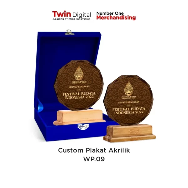 Plakat Kayu Polos / Plakat Akrilik Premium Custom - Twin Digital