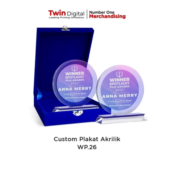 Jual Trophy / Medali / Model Plakat Daun Material Akrilik Premium