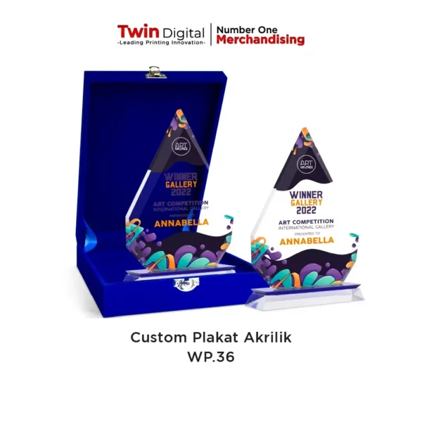 Custom Plakat Akrilik Premium Terbaik Model Plakat Daun WP.36