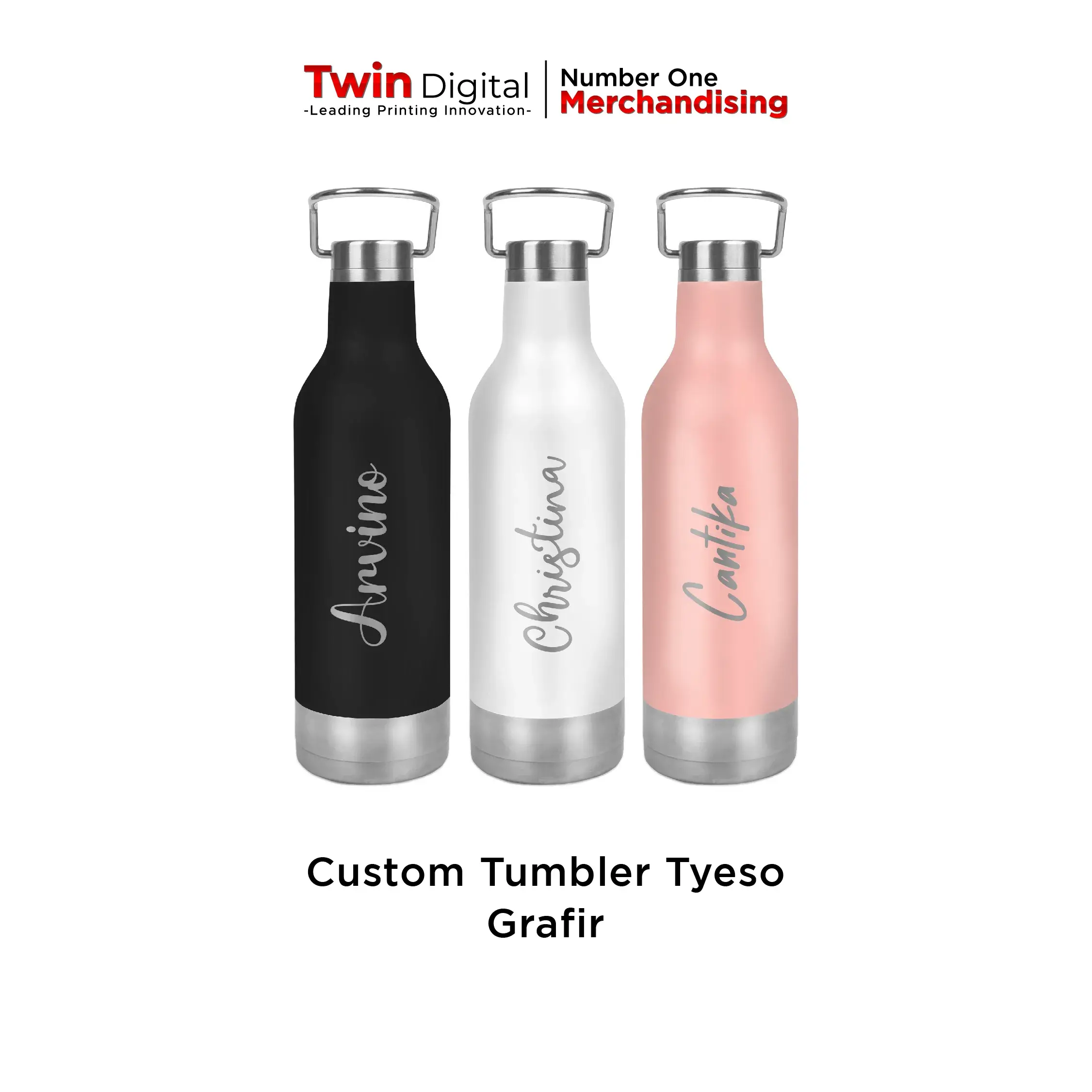 Tumbler Tyeso Original Premium Custom Grafir Twin Digital