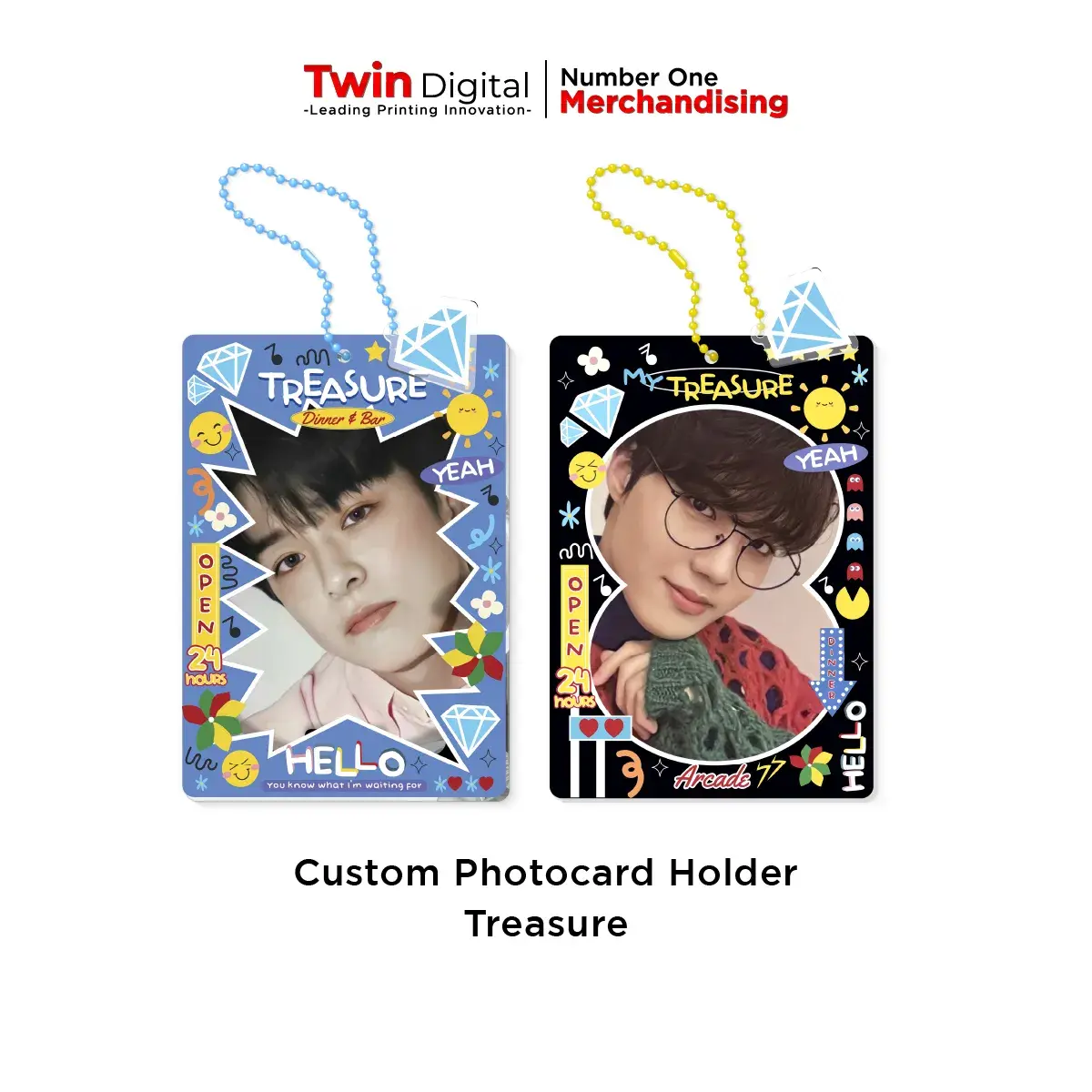 Custom Photocard Holder Akrilik Treasure - Twin Digital