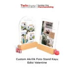 Stand Foto Kayu Custom Standing Frame Akrilik Edisi Valentine