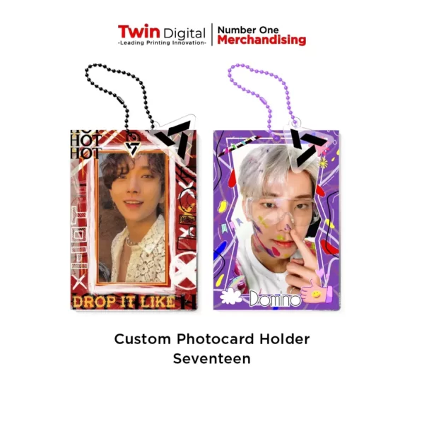 PC Holder Kpop Custom Photocard Gantungan Kunci Seventeen