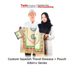 Custom Sajadah Travel Dewasa + Pouch Albirru Series