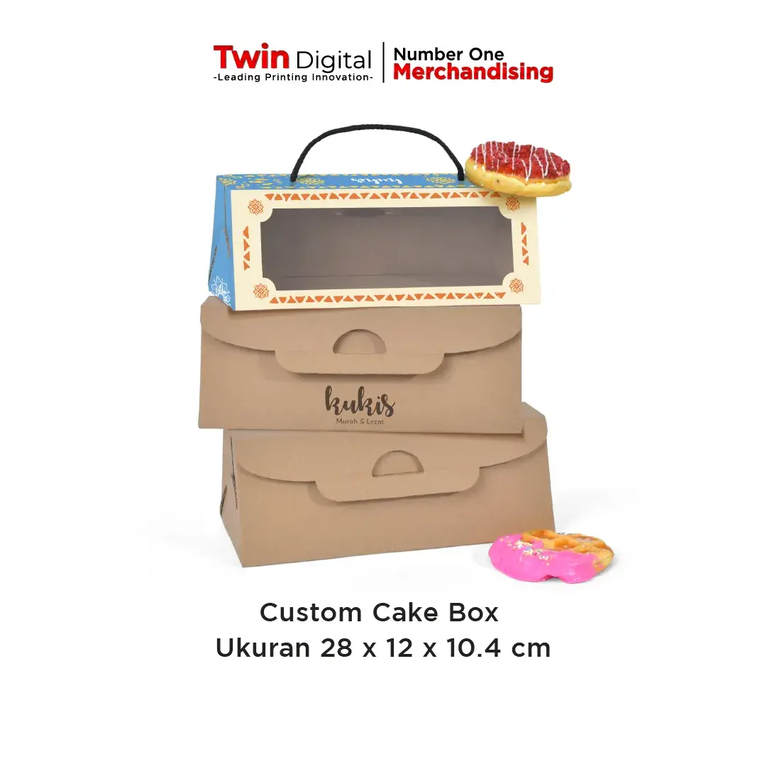 Custom Cake Box Ukuran 28 x 12 x 10,4 cm