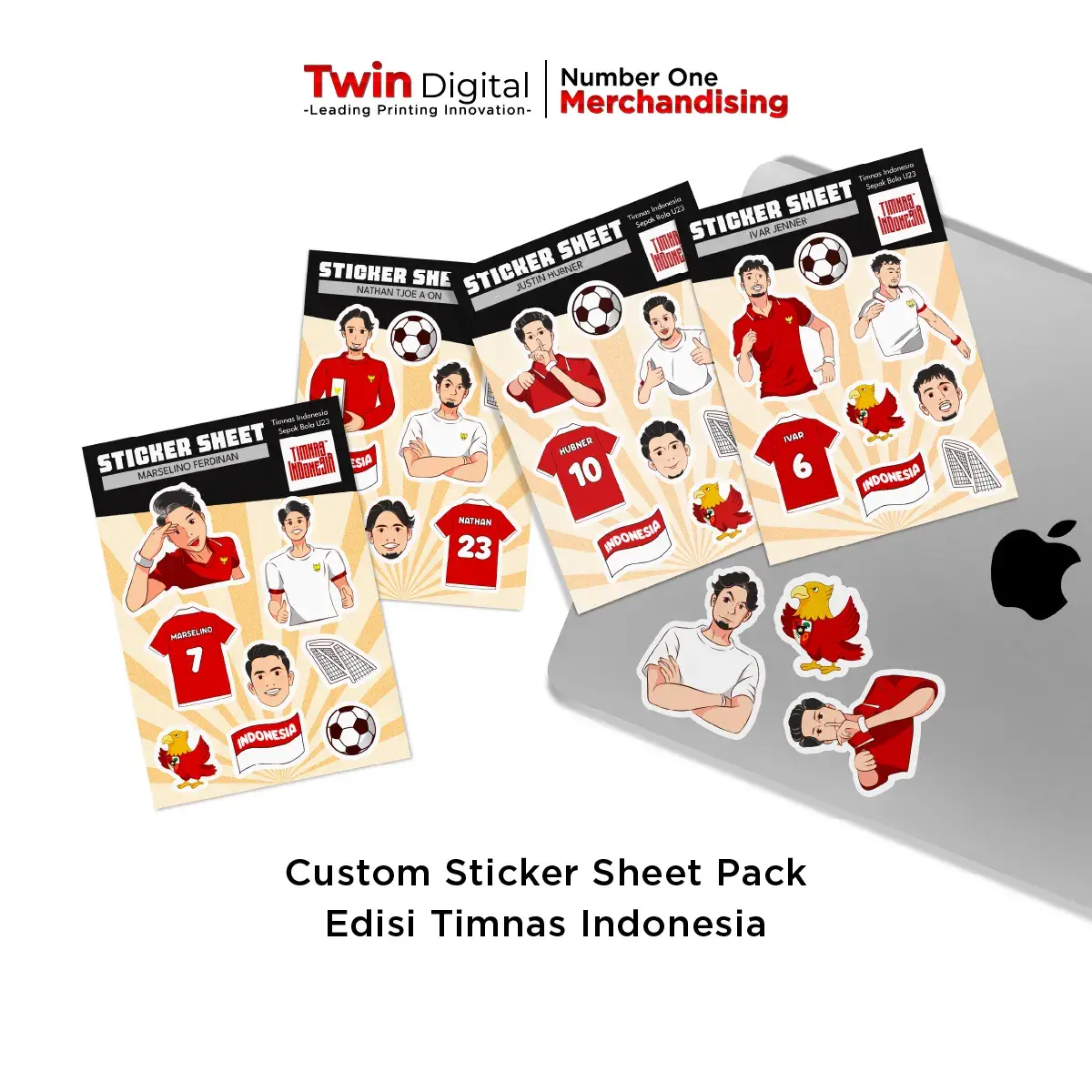 Custom Sticker Sheet Pack Edisi Timnas Indonesia Twindigital Id