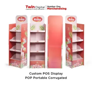 Custom POS Display POP Portable Corrugated