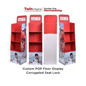 POP Floor Display Custom - Corrugated Seat Lock