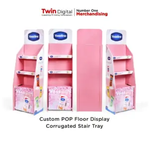 POP Floor Display Custom - Corrugated Stair Tray
